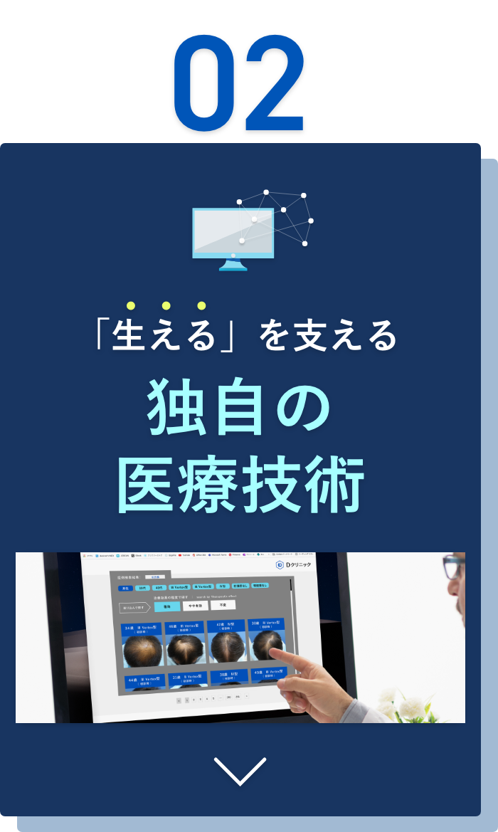 「生える」を支える独自の医療技術