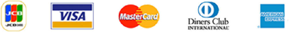 JCB VISA MasterCard Diners Club INTERNATIONAL AMERICAN EXPRESS