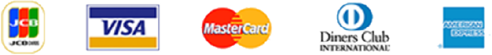 JCB VISA MasterCard Diners Club INTERNATIONAL AMERICAN EXPRESS