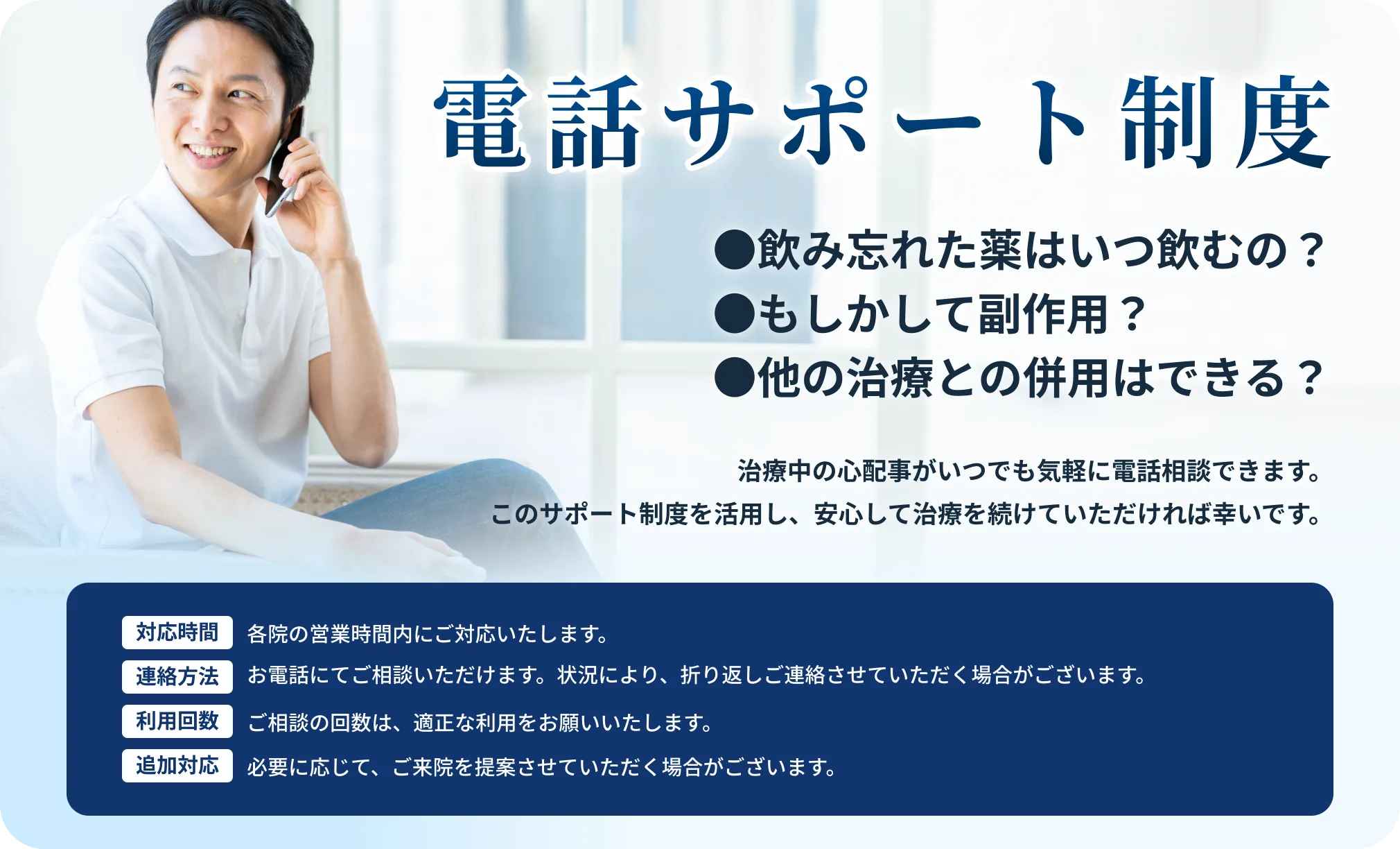 電話サポート制度